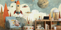 Cosmic Frontier Mural by HappyWall