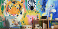 Arty Jungle Animals by HappyWall