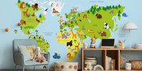 World Map Kids Mural by HappyWall