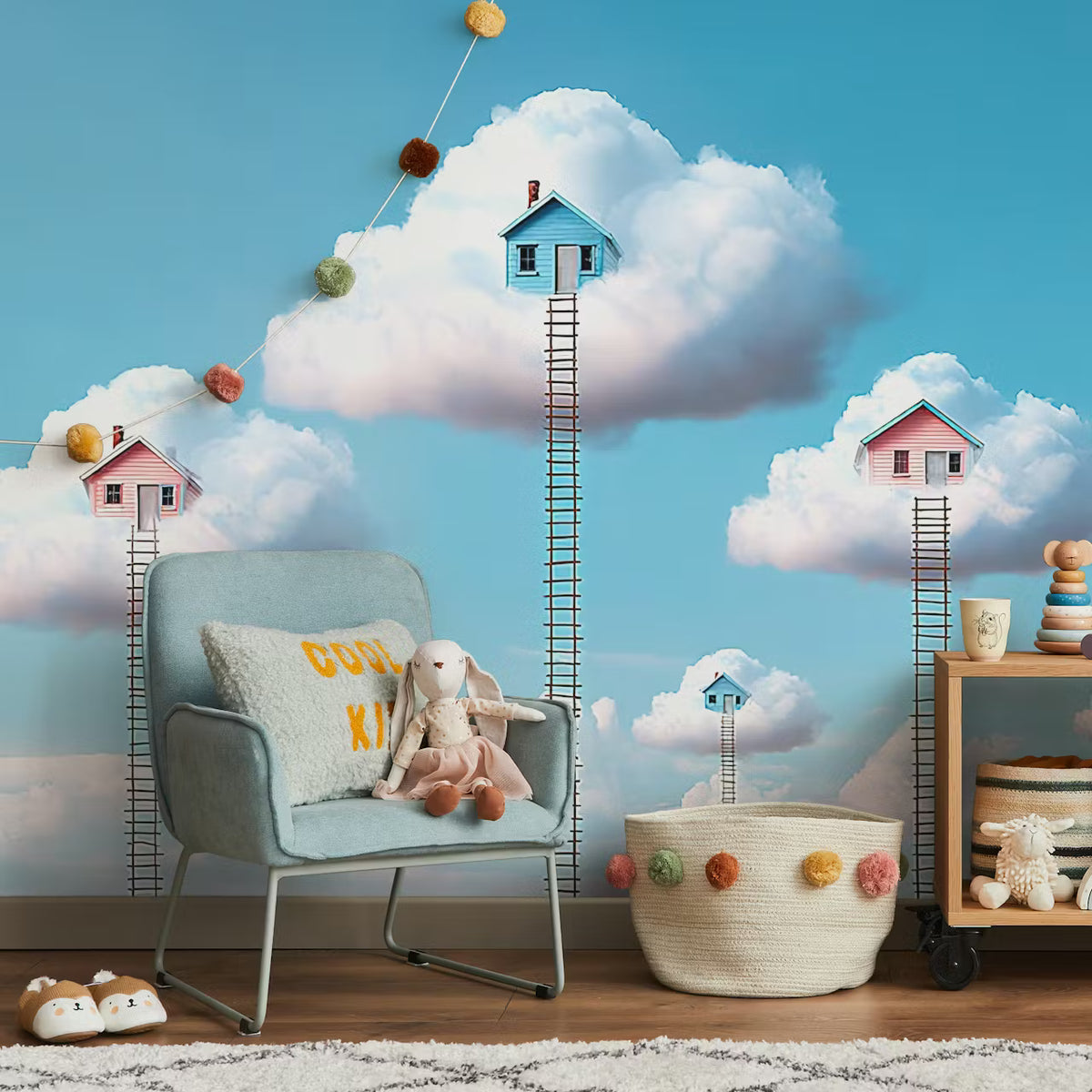 Skyward Dreams Mural by HappyWall
