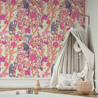 Capuchin Monkeys Mural by HappyWall