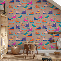Skates Mural Wallpaper by HappyWall