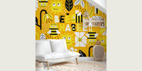 Bee Ha-bee Mural by HappyWall