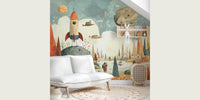 Cosmic Frontier Mural by HappyWall
