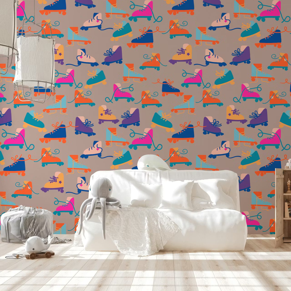 Skates Mural Wallpaper by HappyWall