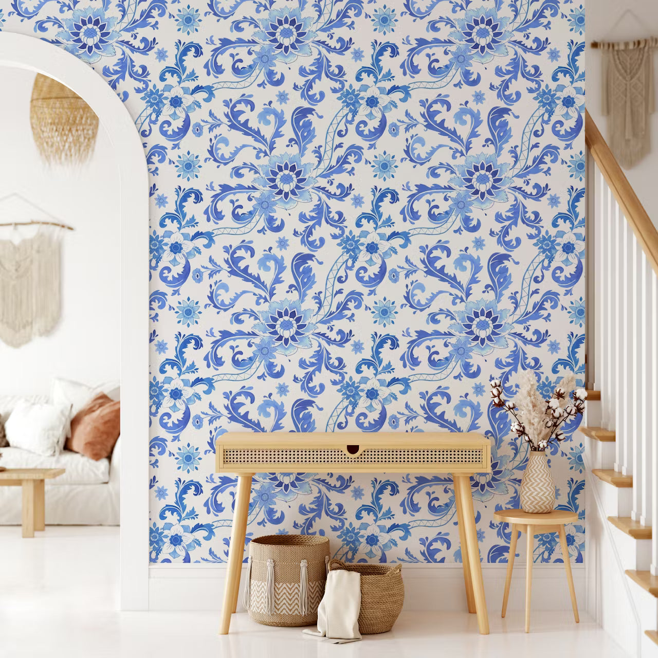 Blue Chinoiserie Chic by HappyWall