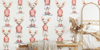 Sphynx Cats in Stripes Mural by HappyWall