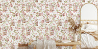 Enchanted Garden Birds Chinoiserie Mural by HappyWall