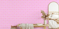 Pink Seahorse Harmony Mural by HappyWall