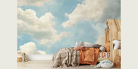 Painted Blue Sky Mural by HappyWall