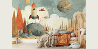 Cosmic Frontier Mural by HappyWall