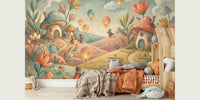Balloon Journey in Wonderland Mural by HappyWall