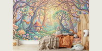 Enchanted Forest Journey Mural by HappyWall