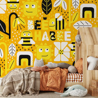 Bee Ha-bee Mural by HappyWall
