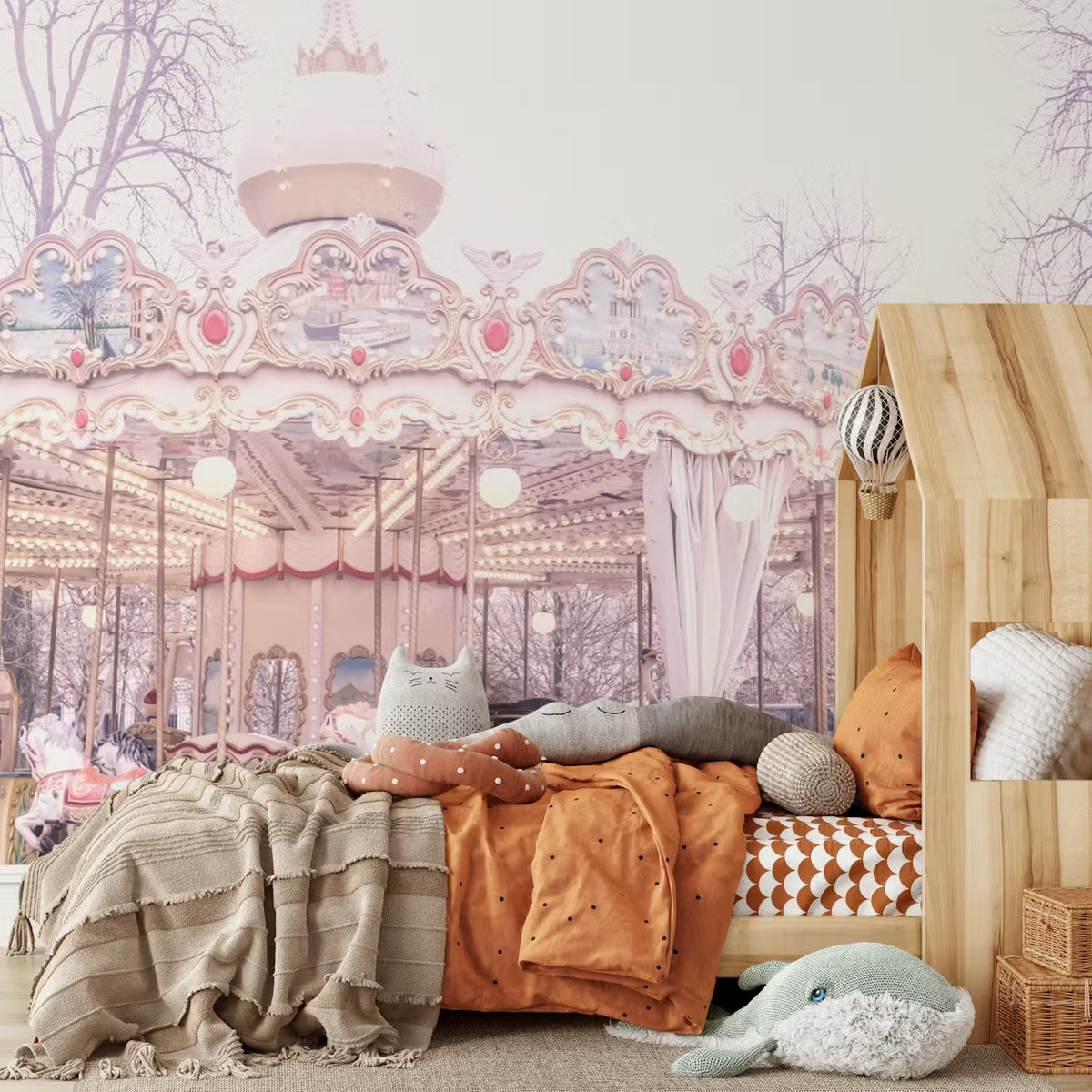 Paris Carousel V Mural by HappyWall