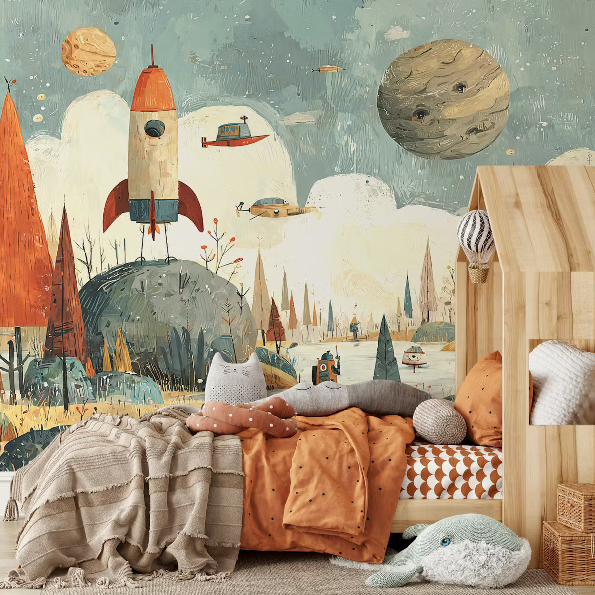 Cosmic Frontier Mural by HappyWall