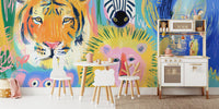 Arty Jungle Animals by HappyWall