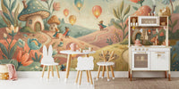 Balloon Journey in Wonderland Mural by HappyWall