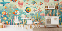 Underwater Wonders Mural by Happywall