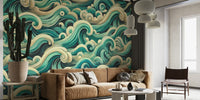 Endless Ocean Rhythm Mural by HappyWall