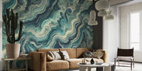 Sapphire Agate Mural by HappyWall