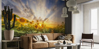 Sunflowers and the Secret Path Mural by HappyWall
