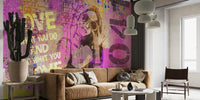 Urban Street Art Fancy Girl Mural by HappyWall