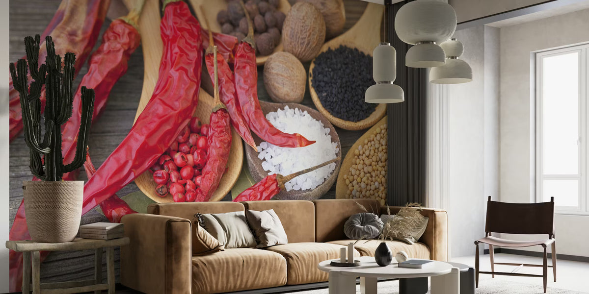Spicy Kitchen Mural by HappyWall