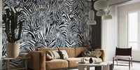 Zebra BW Mural by HappyWall