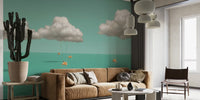 Dreamy Sky Swings Mural by HappyWall