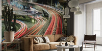 Chaotic Traffic Mural by HappyWall
