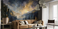 Starry Woodland Dreamscape Mural by HappyWall