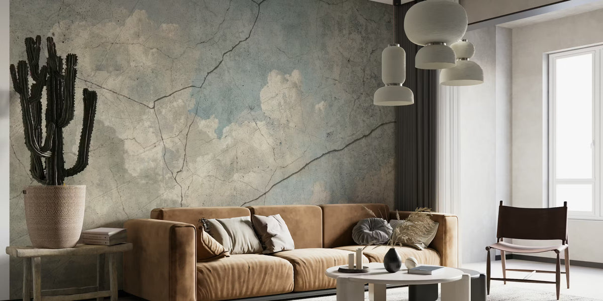 Antique Cloud Fresco Mural by HappyWall