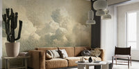 Heavenly Sky Aesthetic Vintage Clouds Mural by HappyWall