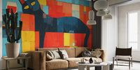 Chill Cat and Wine Mural by HappyWall