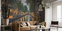 Amsterdam City Mural by HappyWall