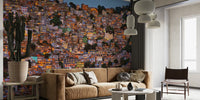 Nightfall in the Favela da Rocinha Mural by HappyWall