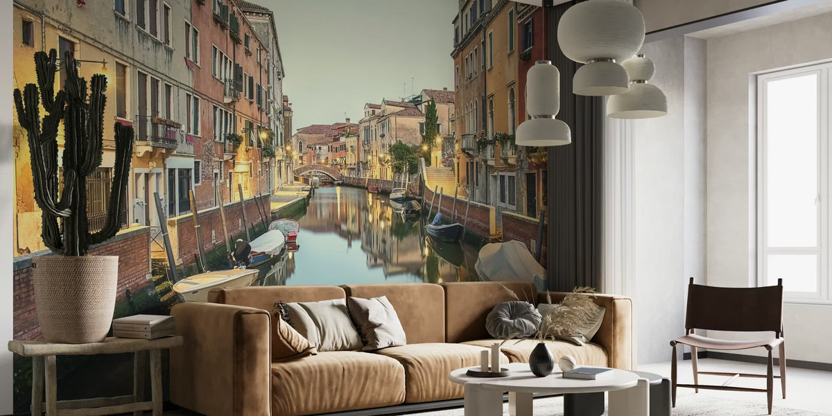Morning In Venice City Mural by HappyWall