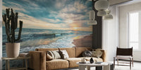 Beach at Sunset Mural by HappyWall