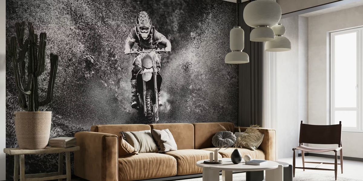 Mud Bike Mural by HappyWall