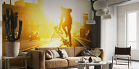 Flatland Bike Mural by HappyWall