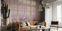 Eiffel Tower from a Window Mural by HappyWall