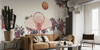 Sunset Basketball Mural by HappyWall