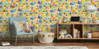 Playful Meadow Positivity Animals Mural by HappyWall