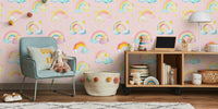 Sweet Dreams Lullaby Kawaii Kids Pattern Mural by HappyWall