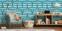 Lobster Stripe Beach House Fun Mural by HappyWall