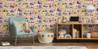 Playful Meadow Positivity Animals Mural by HappyWall