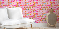 King And Queen Fish Whimsical Pond Mural by HappyWall