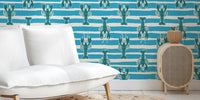 Lobster Stripe Beach House Fun Mural by HappyWall