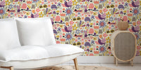 Playful Meadow Positivity Animals Mural by HappyWall